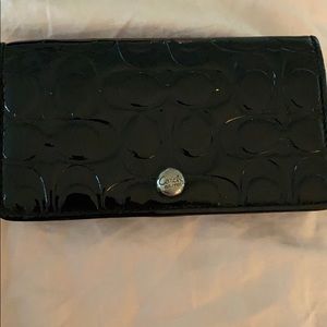Authentic coach patent leather wallet